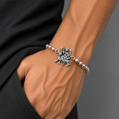 925 Sterling silver divine Bhawani mataji Rudraksha beads bracelet rakhi rk236