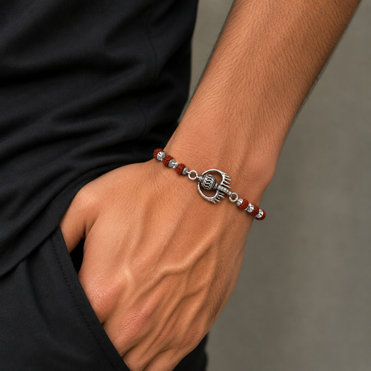 925 sterling silver Hanuman weapon / gota bracelet rakhi rk409