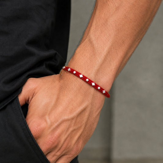 925 sterling silver unique design thread rakhi bracelet rk386