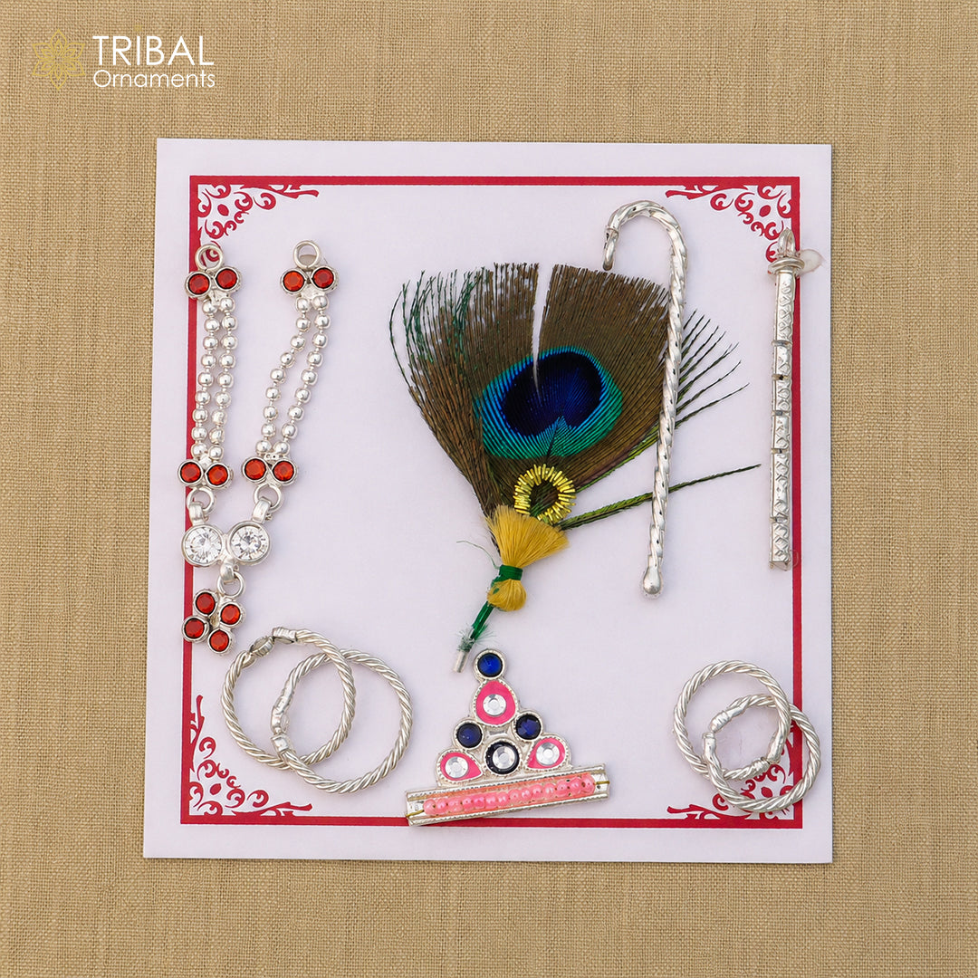 925 sterling silver combo Krishna jewelry set su1445