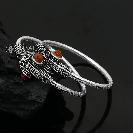 925 Sterling silver lord shiva bangle for kids "MAHAKAL" bangle kada nbbk bbk212