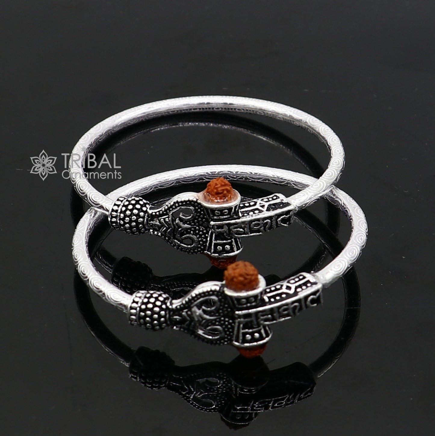 925 Sterling silver lord shiva bangle for kids "MAHAKAL" bangle kada nbbk bbk212