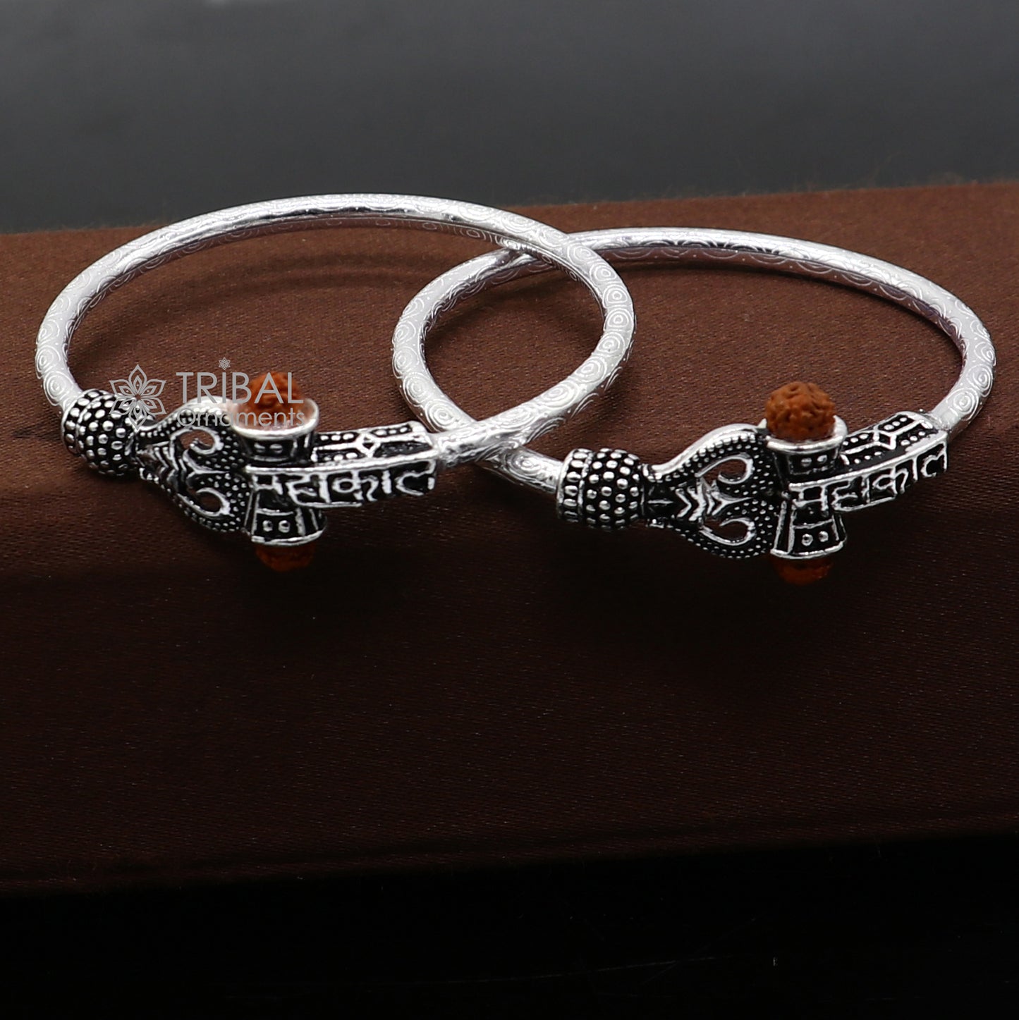 925 Sterling silver lord shiva bangle for kids "MAHAKAL" bangle kada nbbk bbk212