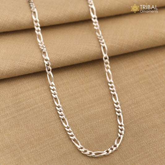 20" or 24" 925 sterling silver 2.5mm solid figaro chains for all outfit delicate unisex jewlery ch235