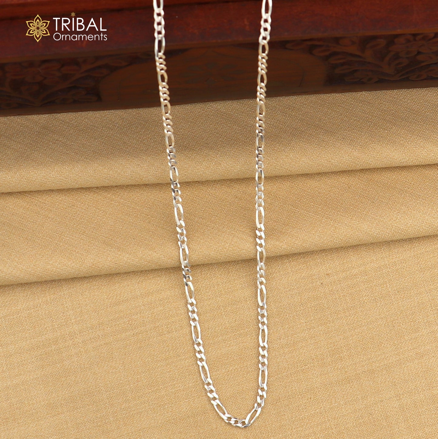 20" or 24" 925 sterling silver 2.5mm solid figaro chains for all outfit delicate unisex jewlery ch235