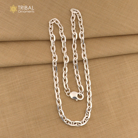 20" heavy 925 Sterling silver square link rolo chain unisex necklace jewelry ch596