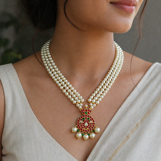 Gold polished over 92.5 sterling silver kundan jadau necklace, customized work pearls necklace brides ethnic belly dance jewelry set330