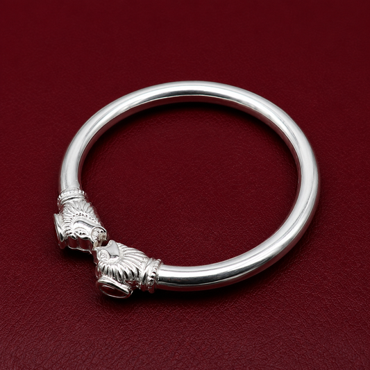 925 sterling silver handmade lion face design cultural trendy kada bracelet for men's and girl's, best delicate Light weight jewelry nsk675