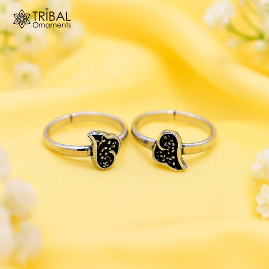 925 sterling silver handmade unique classical stylish vintage tribal ethnic toe ring best brides gifting jewelry ytr69