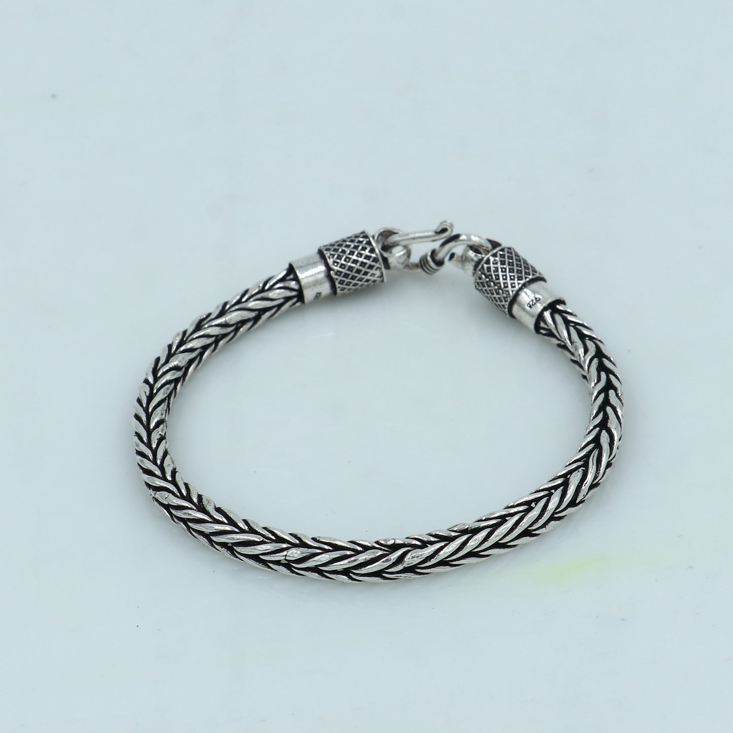 8"/ 8.5" 5mm 925 sterling silver wheat design chain customized design handmade silver bracelet unisex indian tribal jewelry sbr756