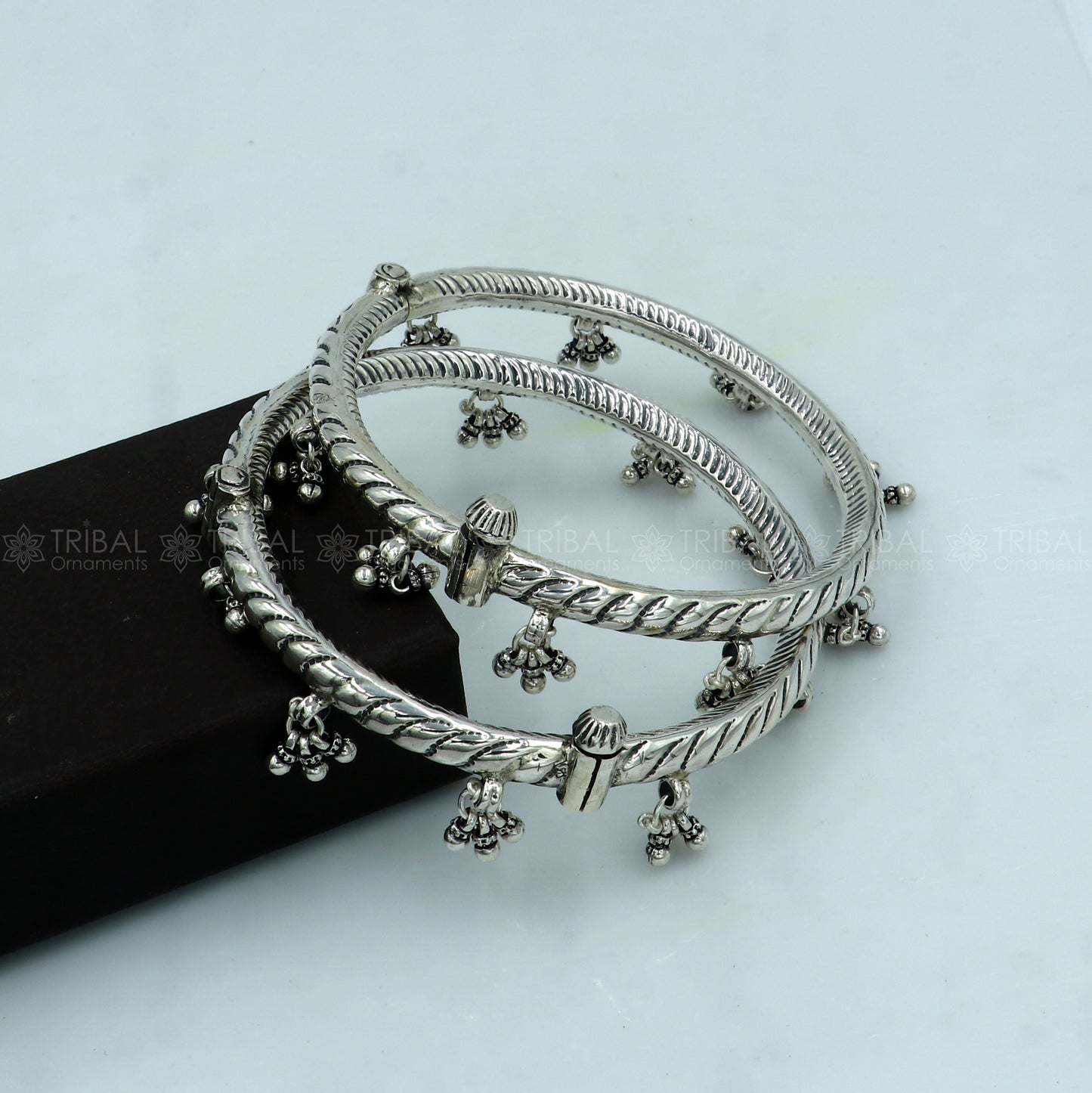 925 sterling silver stylish design ankle kada, ankle bangle bracelet with gorgeous foot kada nsfk123