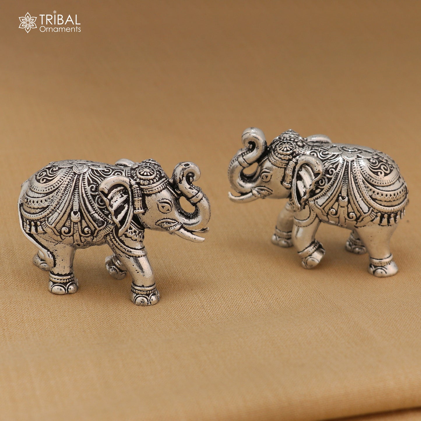 925 Sterling silver vintage design baby elephant statue or sculpture, puja article for home art849