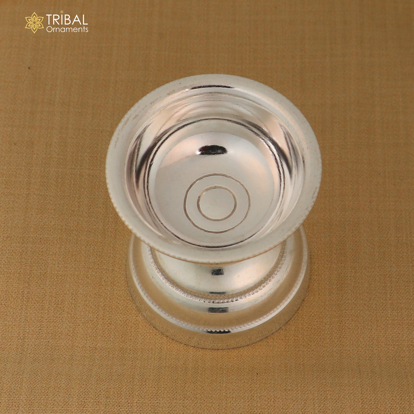 925 sterling silver oil lamp, silver Deepak, silver temple article, Diwali puja utensils art su1381