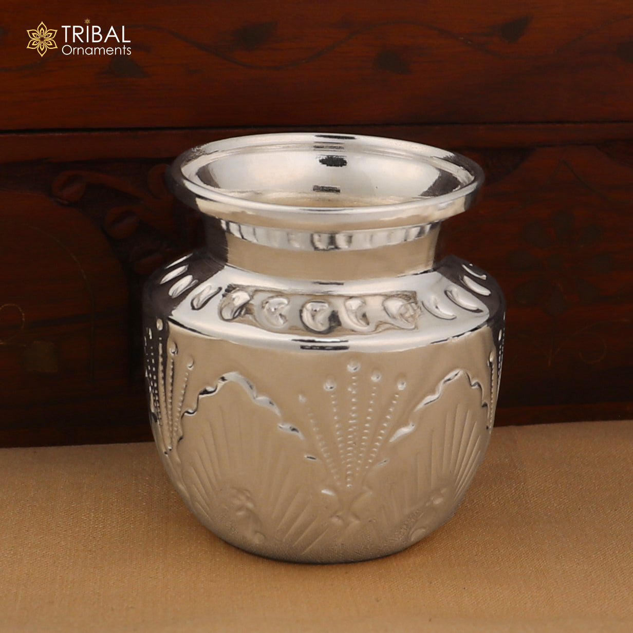 925sterling silver Kalash or pot,silver puja article, water or milk shiva kalash pot su1382