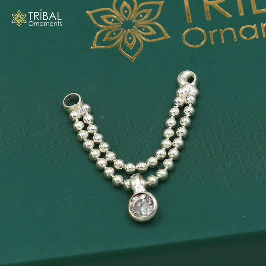 925 sterling silver 2 line beaded chain necklace for Lord Krishna Laddu Gopala jewelry set762