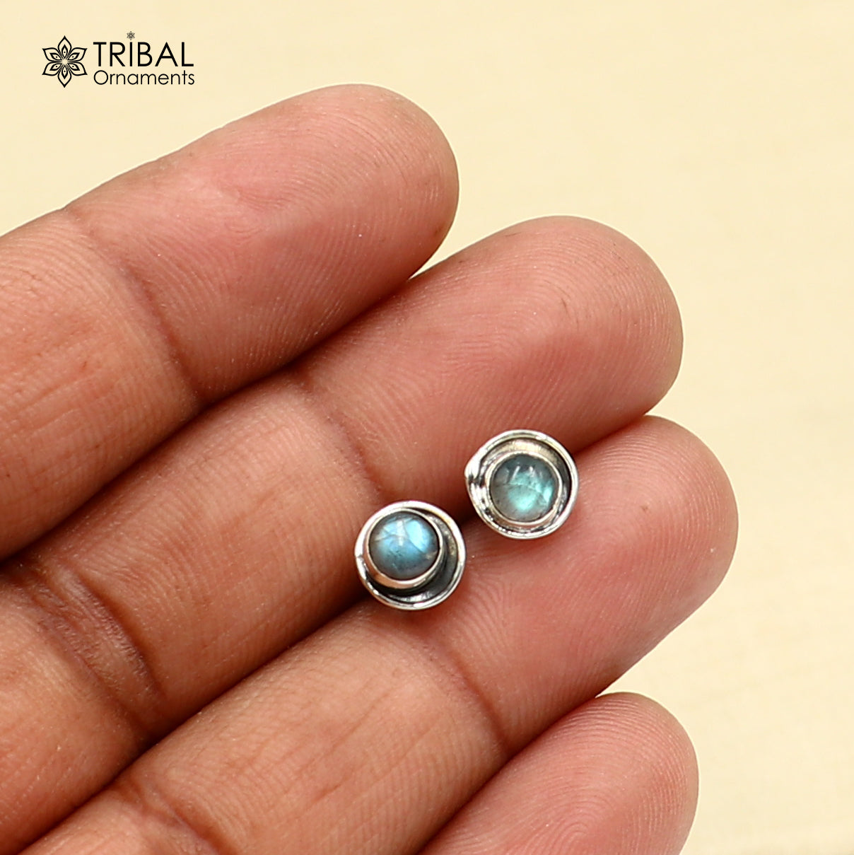 925 sterling silver gorgeous round labradorite stone stud earring best unisex jewelry s1411