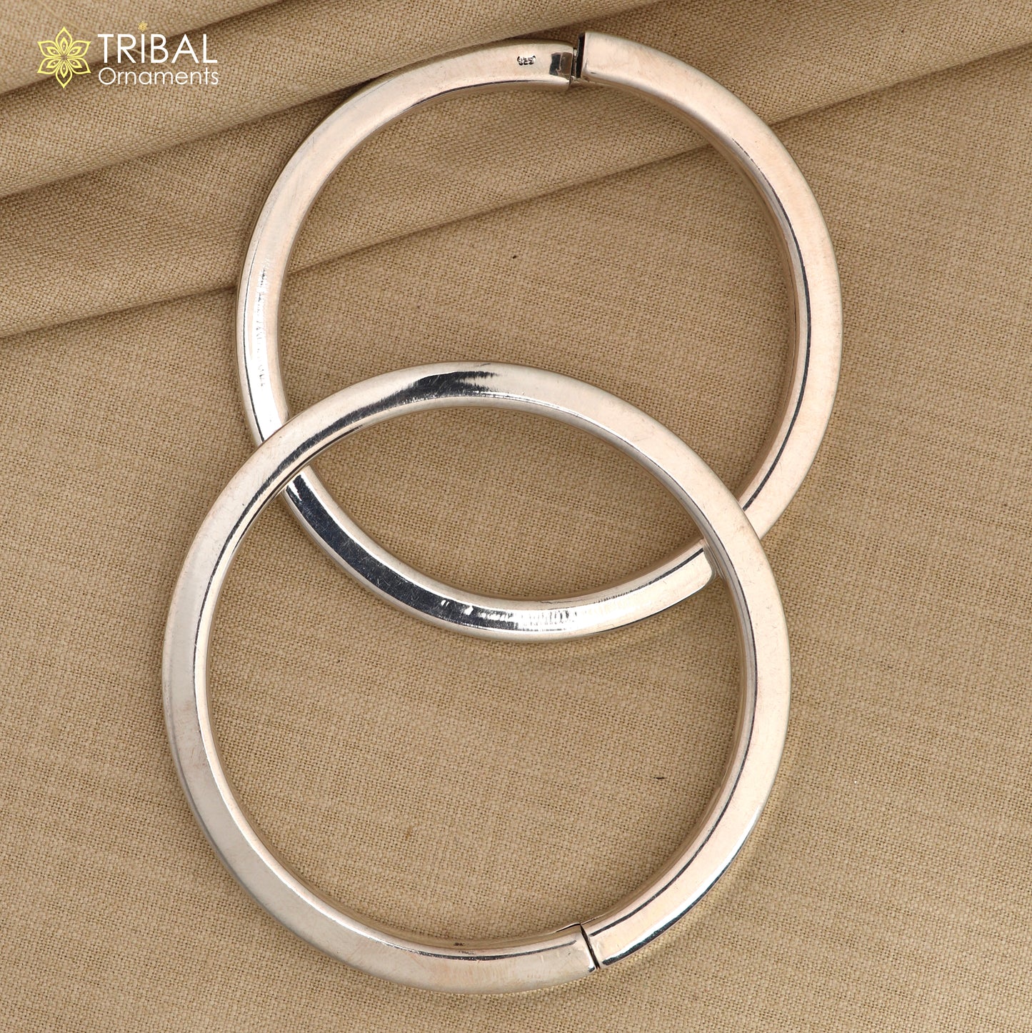 925 Sterling silver plain bangle bracelet unisex bangle kada tribal jewelry nsk910