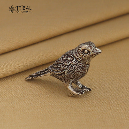 925 sterling silver parrot statue, sculpture home art, figurine art848