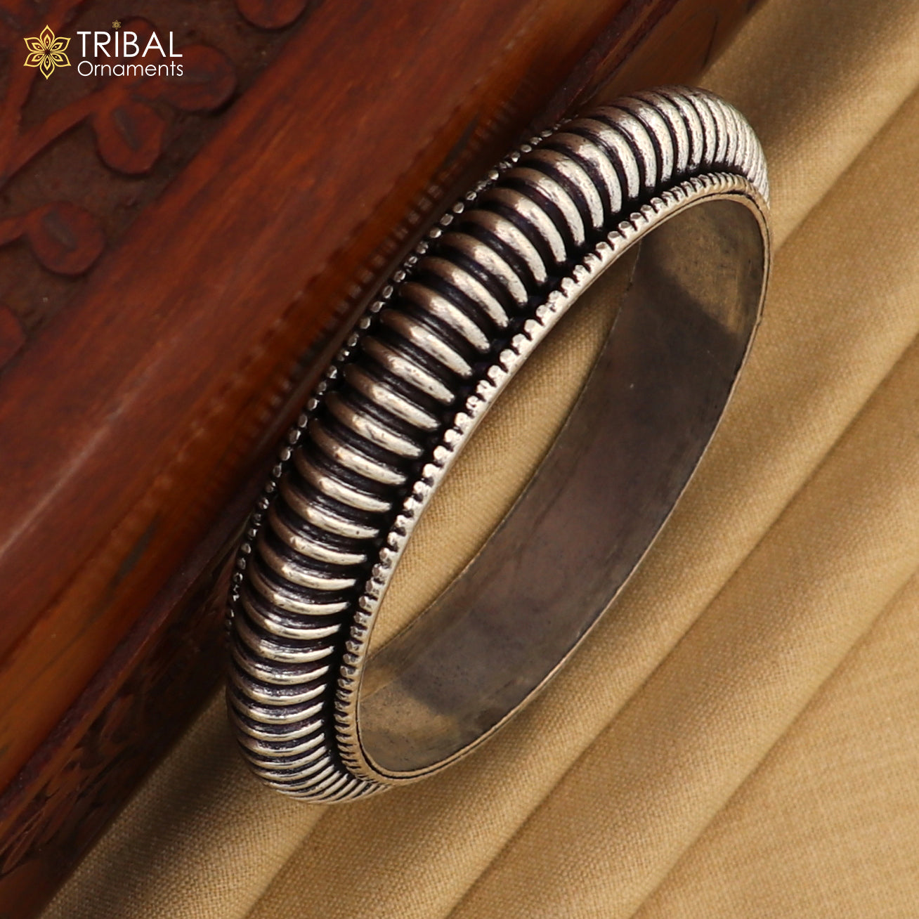 925 Sterling silver modern trendy cultural bangle bracelet kada unisex personalized tribal jewelry nsk750
