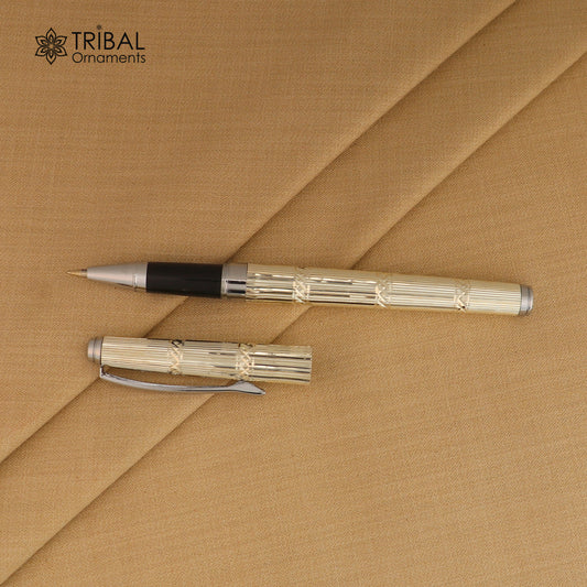 925 Sterling silver work writing ball pen, best silver gifting article from india art845