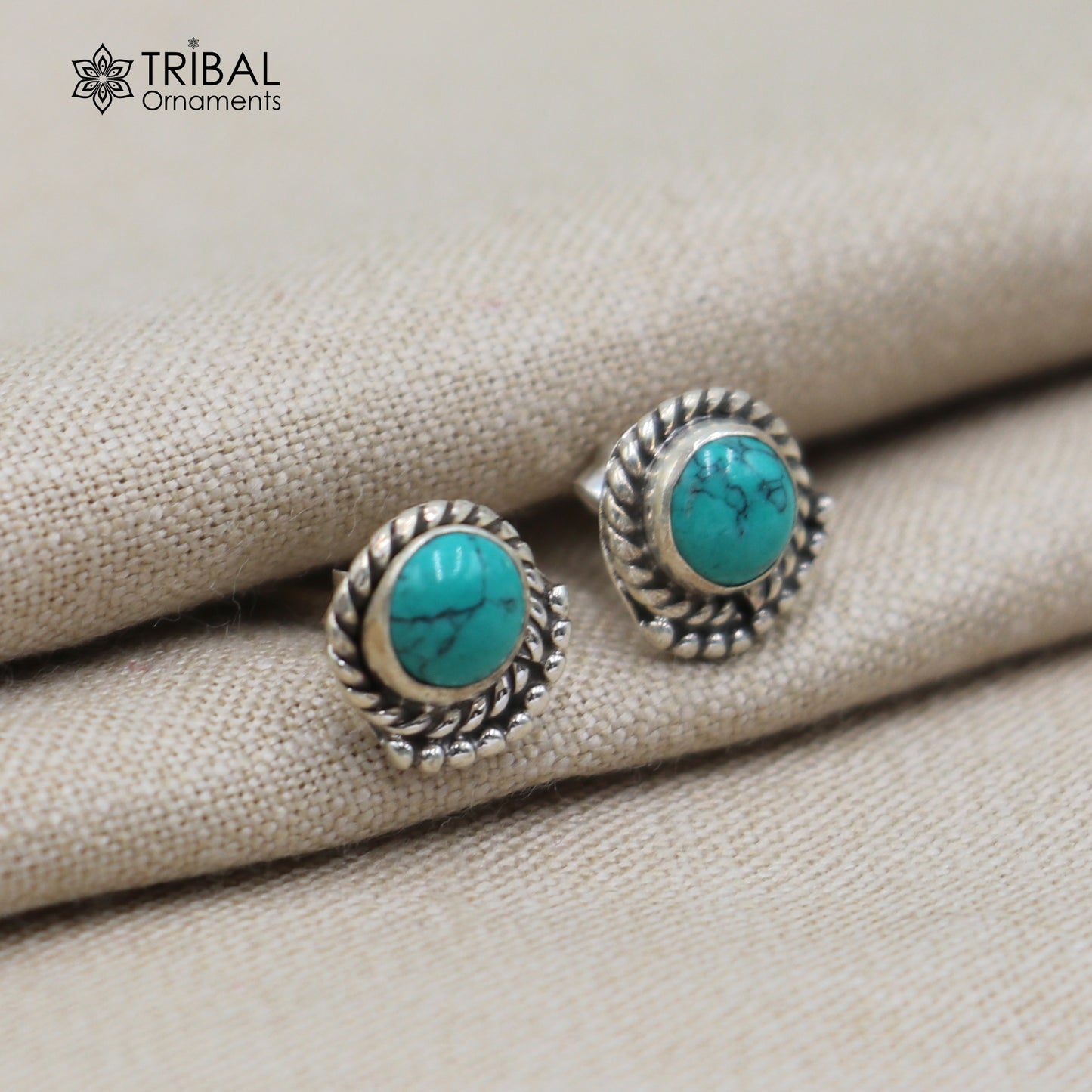 925 sterling silver gorgeous turquoise stone stud earring best unisex jewelry s1427