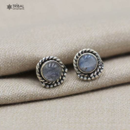 925 sterling silver gorgeous rainbow stone stud earring best unisex jewelry s1429