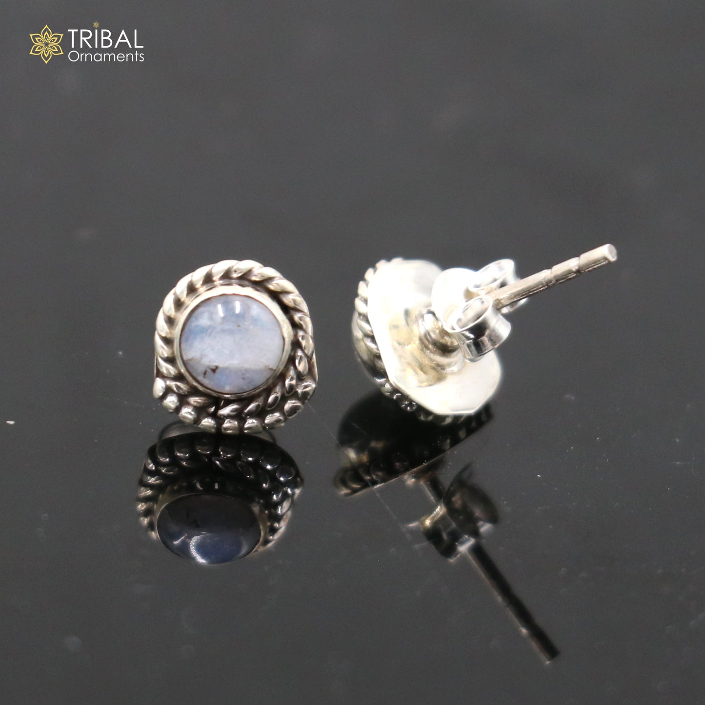 925 sterling silver gorgeous rainbow stone stud earring best unisex jewelry s1429