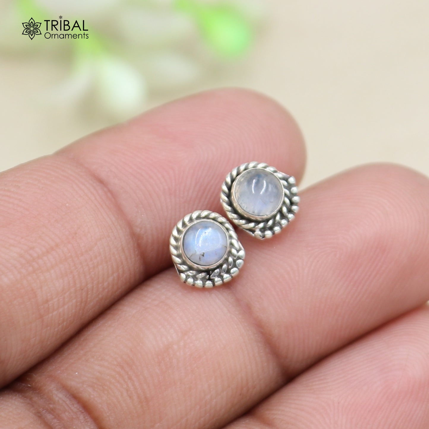 925 sterling silver gorgeous rainbow stone stud earring best unisex jewelry s1429