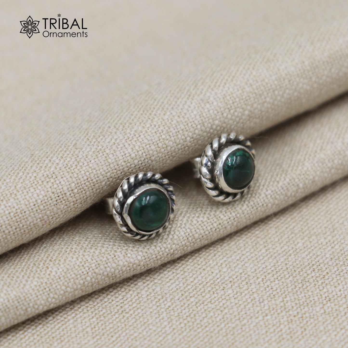 925 sterling silver gorgeous green onyx stone stud earring best unisex jewelry s1432