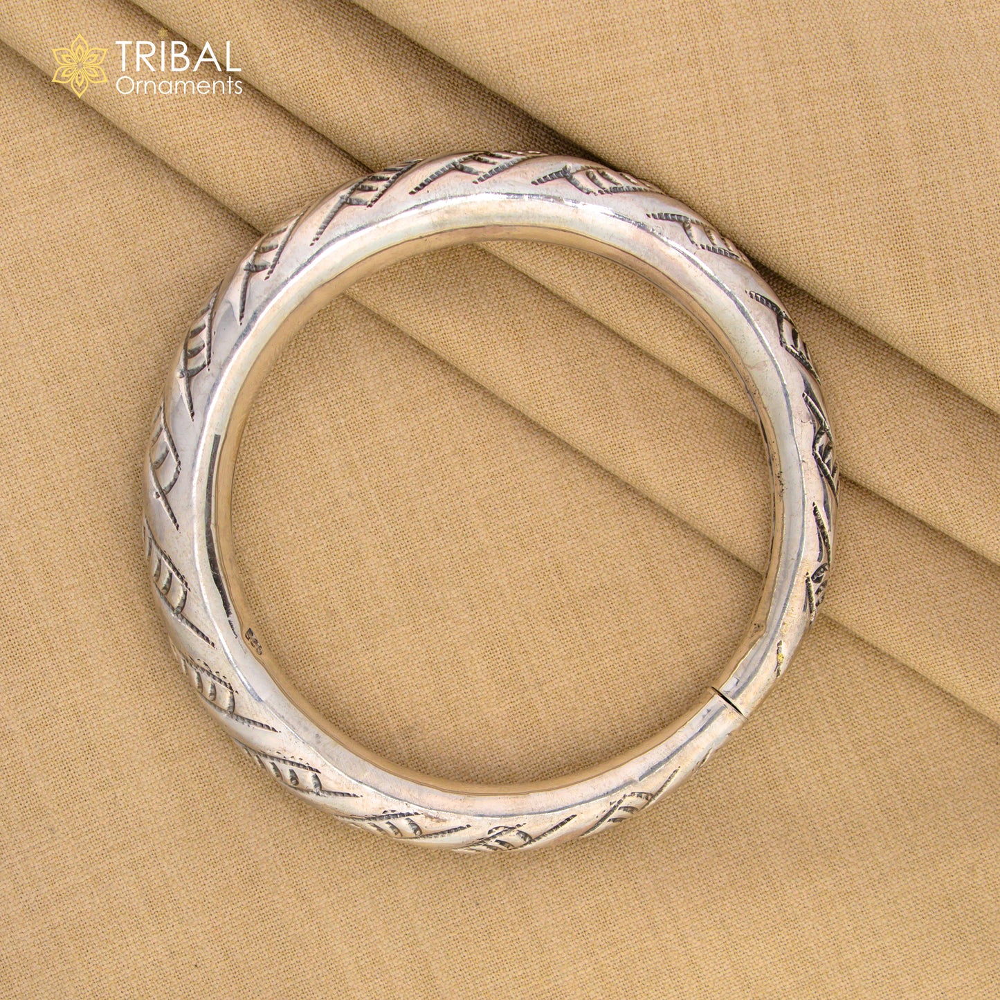 925 sterling silver handmade gorgeous trendy fancy bangle bracelet kada, fabulous unisex gifting jewelry personalized gift jewelry nsk0748