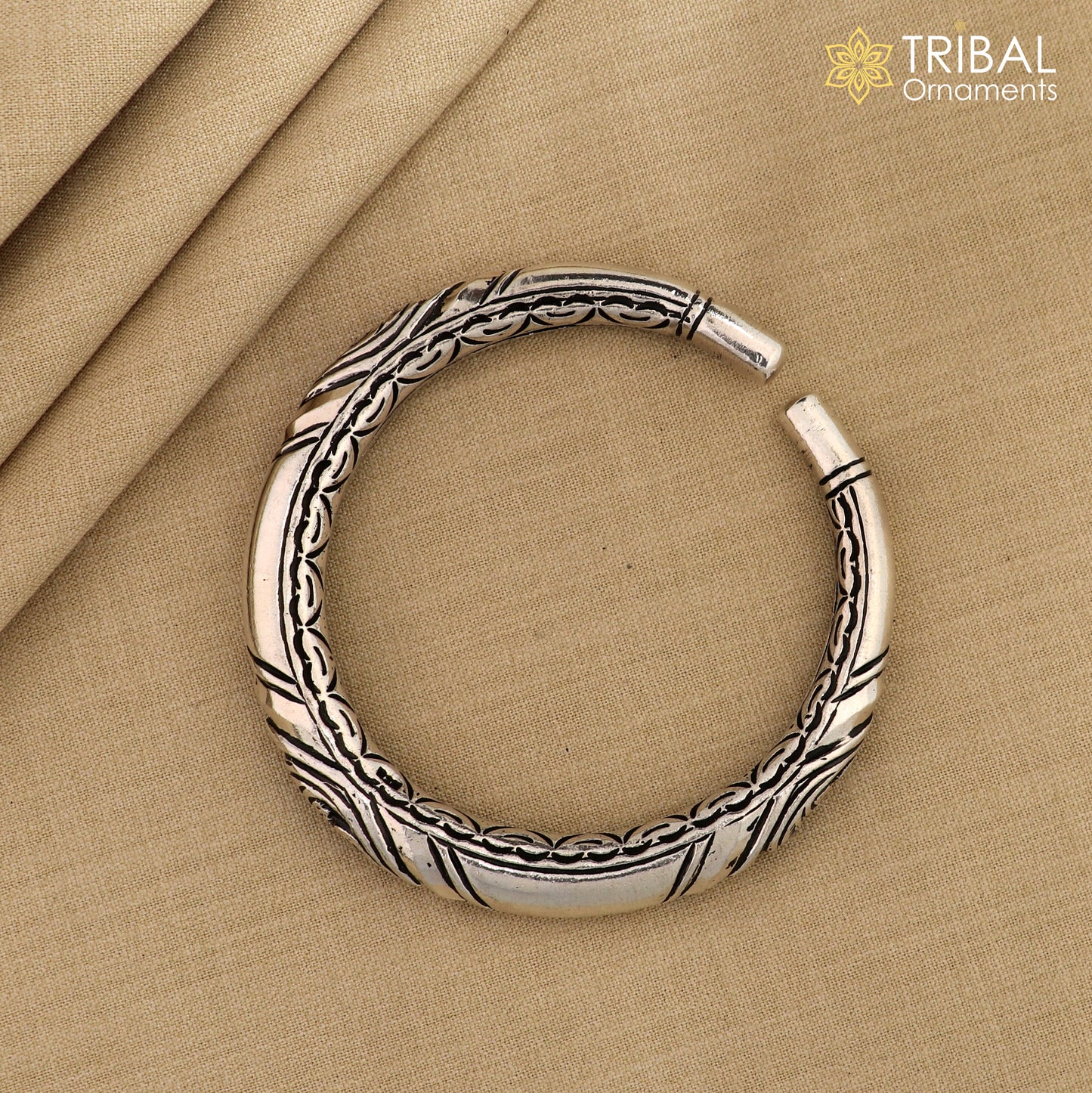 925 Sterling silver chitai work customized bangle bracelet kada unisex personalized jewelry nsk749