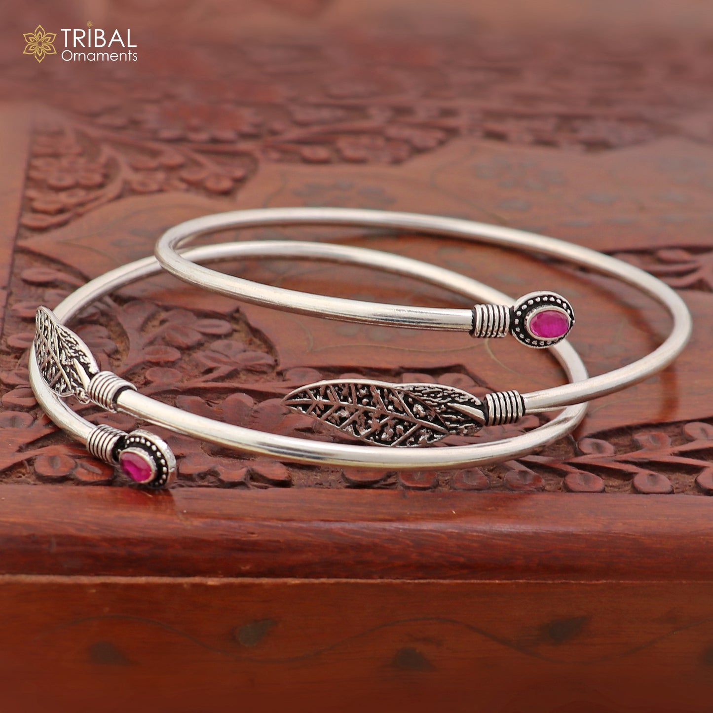 4 mm 925 sterling silver vintage leaf design customized foot ankle bracelet kada jewelry nsfk150