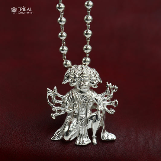 925 sterling silver  Panchmukhi Hanuman fabulous pendant unisex jewelry nsp1083