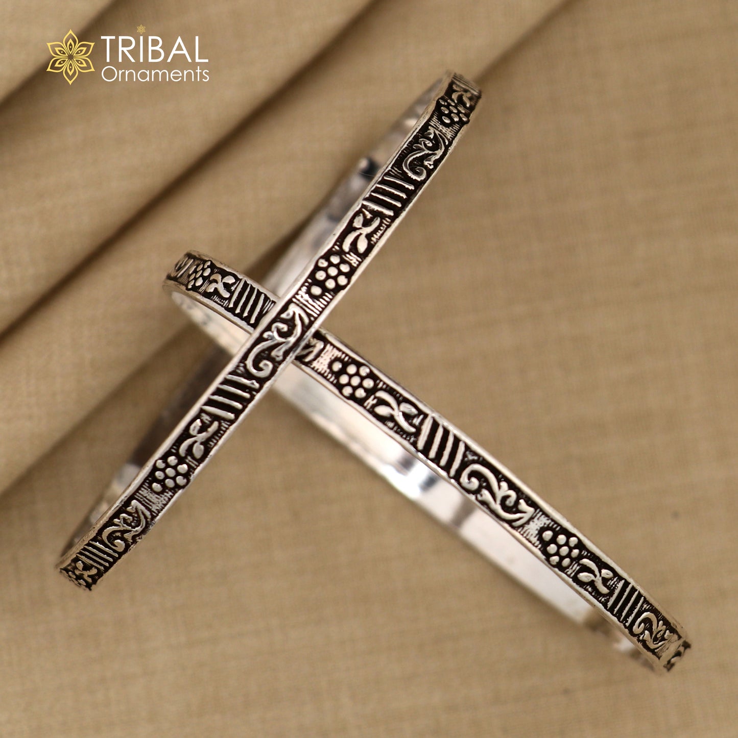 925 sterling silver stylish trendy bangle bracelet silver Navratri jewelry nba403