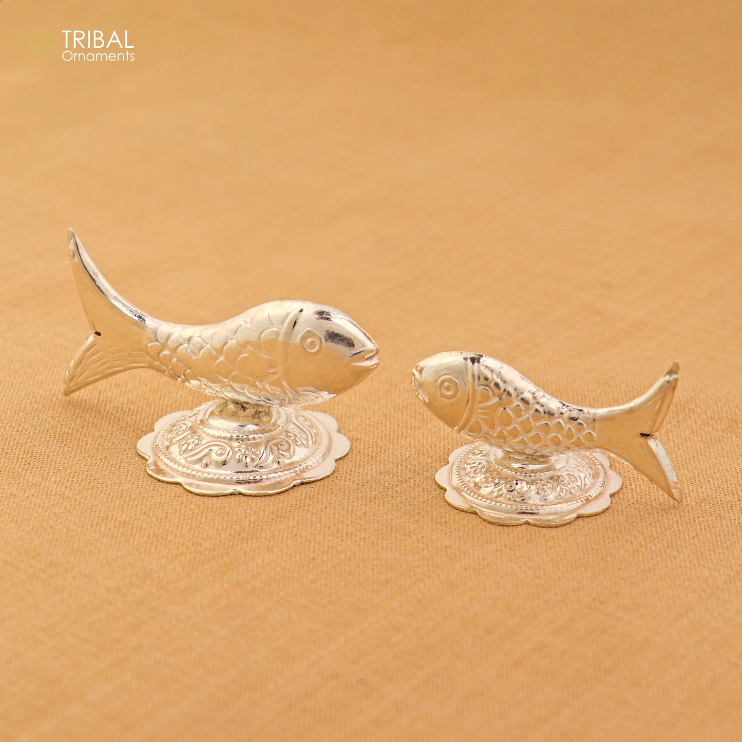 925 sterling silver silver fish, Lord vishnu avatar Matsya, Silver Puja Fish For Prosperity And Good Luck su1388