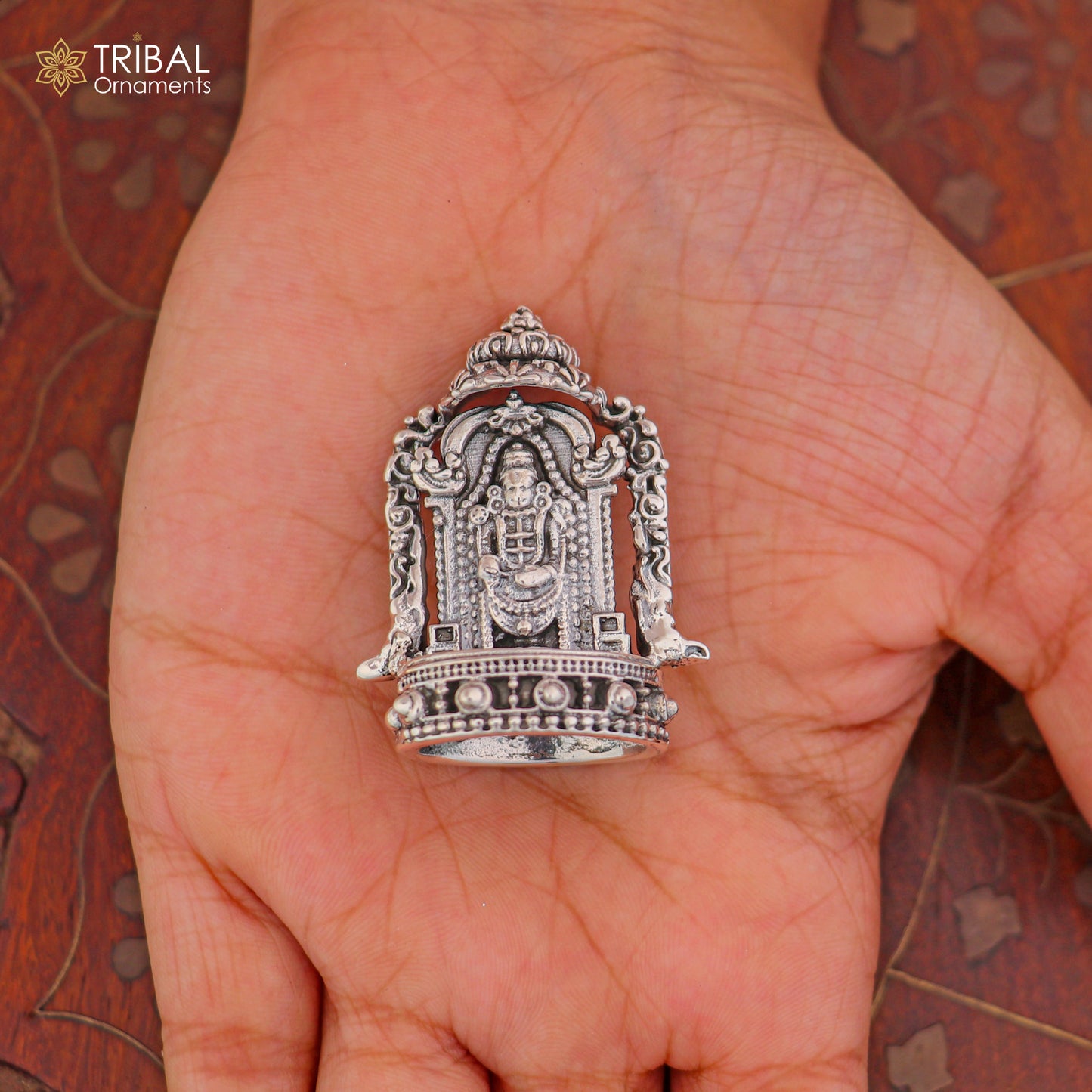 925 Sterling silver God Tirupati bala ji Murti Statue figurine, puja articles art860