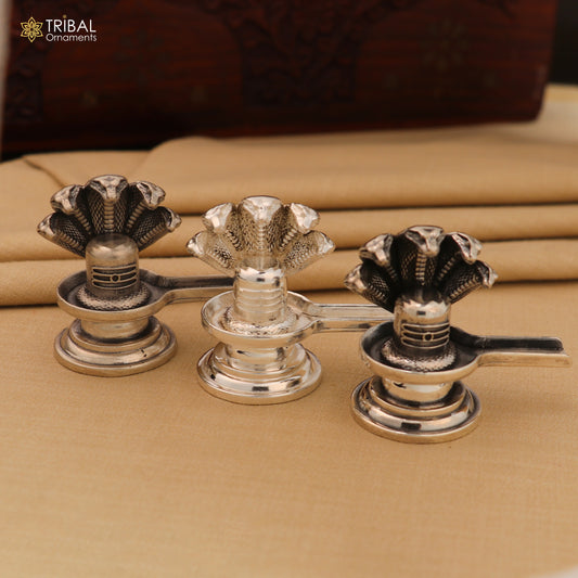 925 sterling silver lord Shiva lingam Divine Shiva lingam at home temple su1386