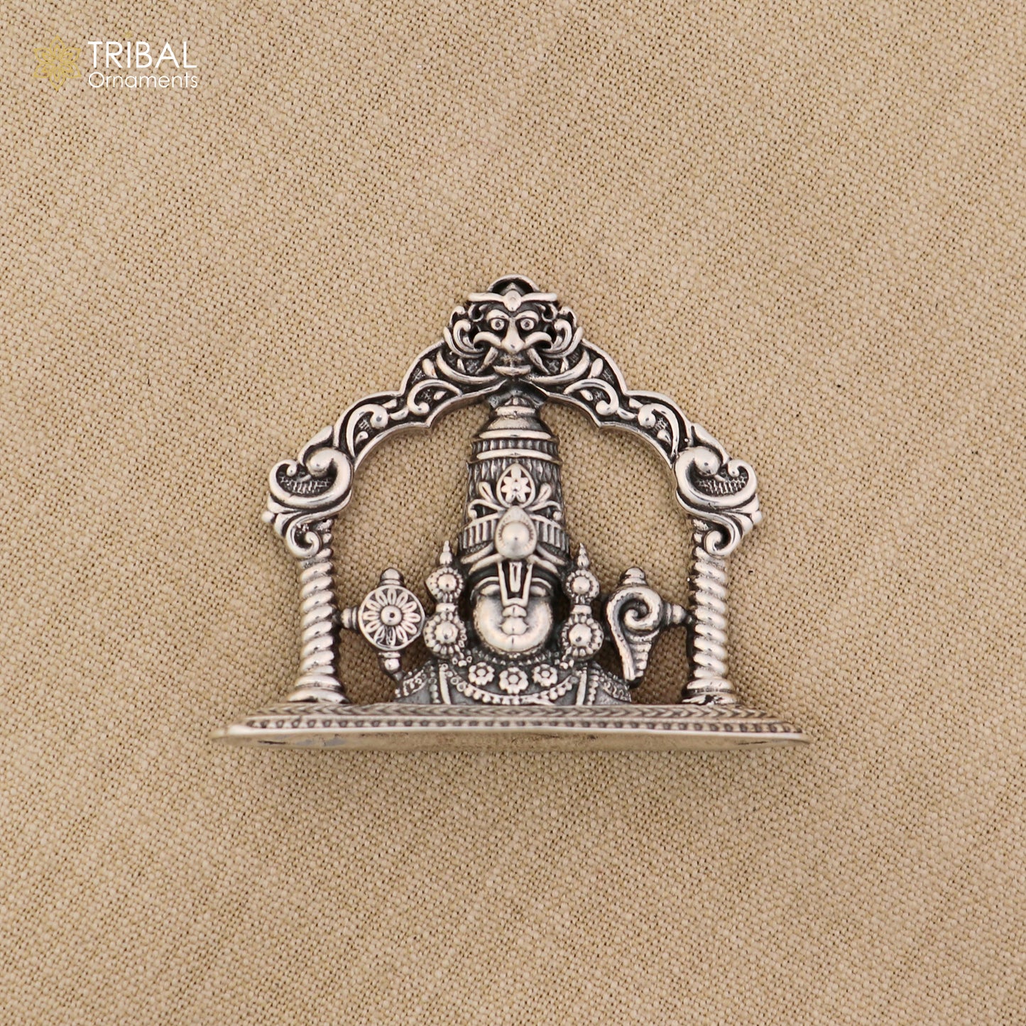 925 Sterling silver God Tirupati bala ji Murti Statue figurine, puja articles art858