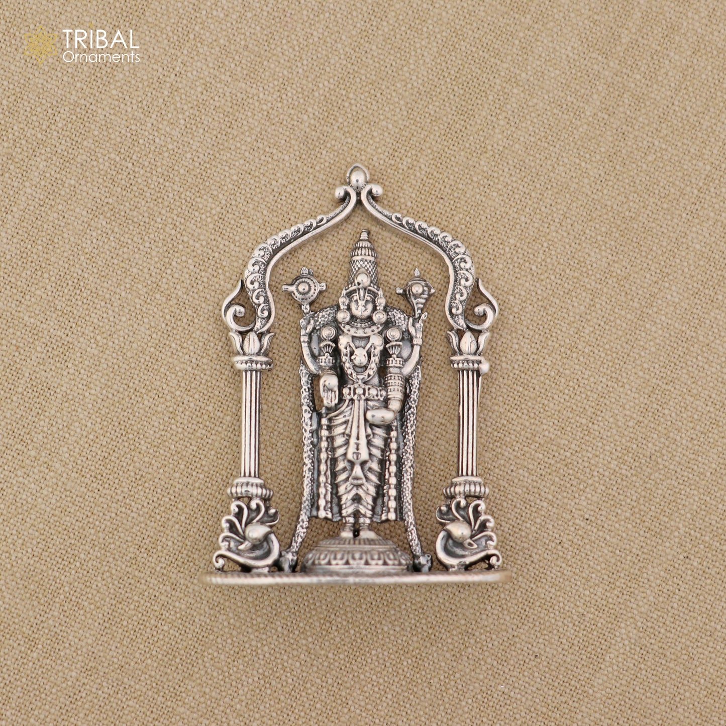 925 Sterling silver God Tirupati bala ji Murti Statue figurine, puja articles art859