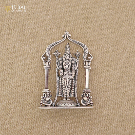 925 Sterling silver God Tirupati bala ji Murti Statue figurine, puja articles art859