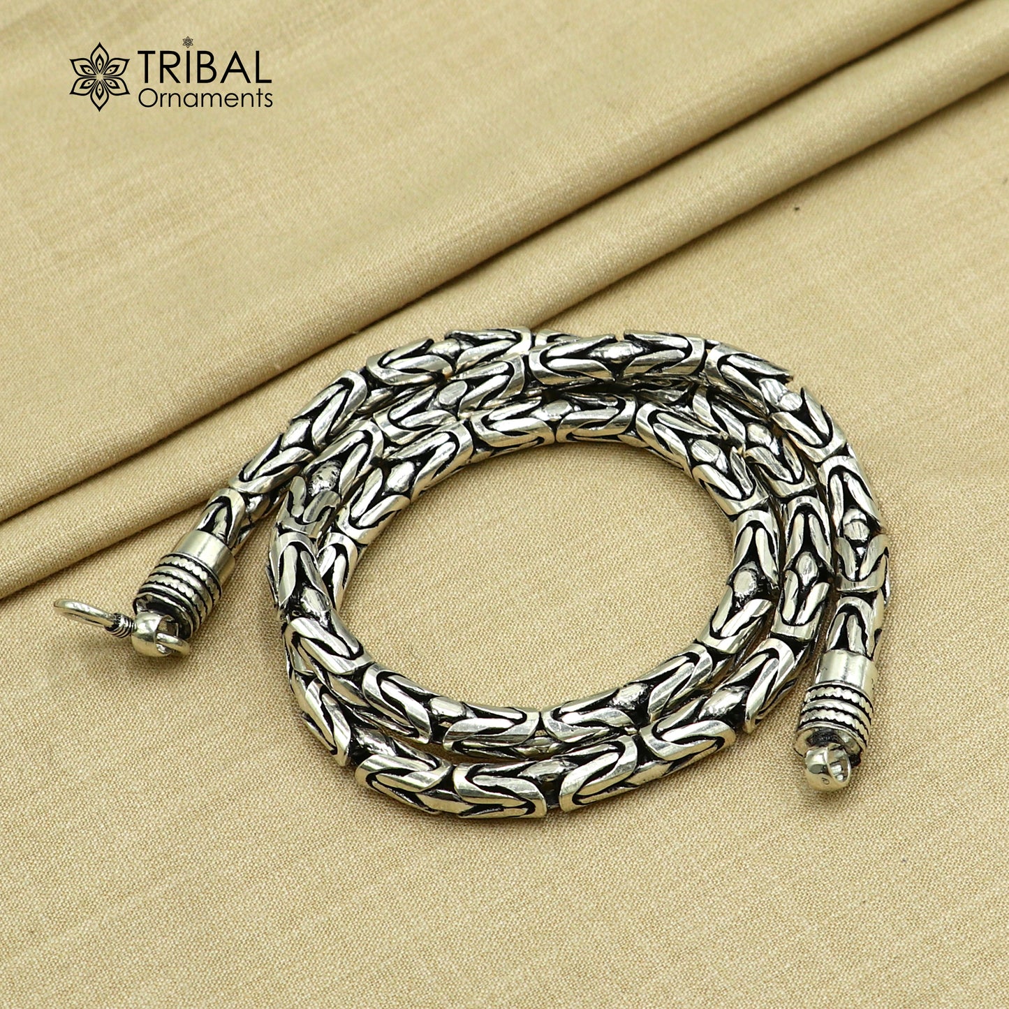 925 Sterling silver  byzantine chain All size 8 mm chain necklace gifting best men's  jewelry ch611