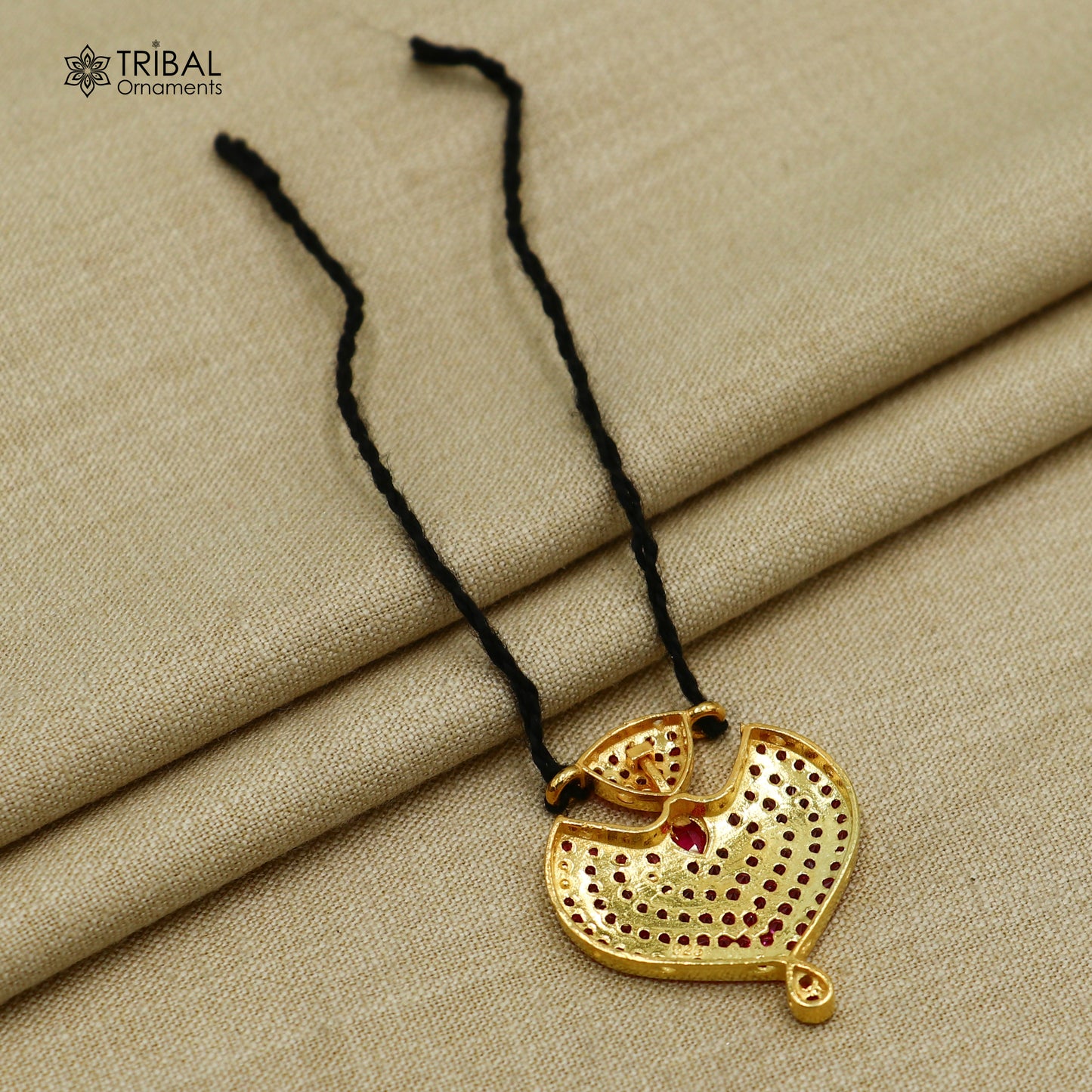 925 sterling silver pink stone style necklace for idols or god statues gold polished jewelry set774