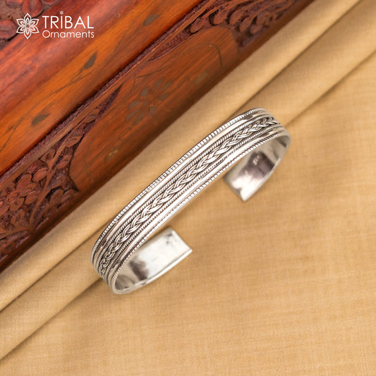 925 sterling silver vintage design handmade work cuff bangle bracelet kada cuff222