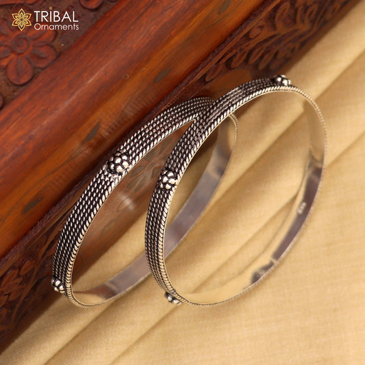 925 sterling customized fabulous design work stylish designer bangle bracelet pure silver gifting jewelry, brides made bangles nba176