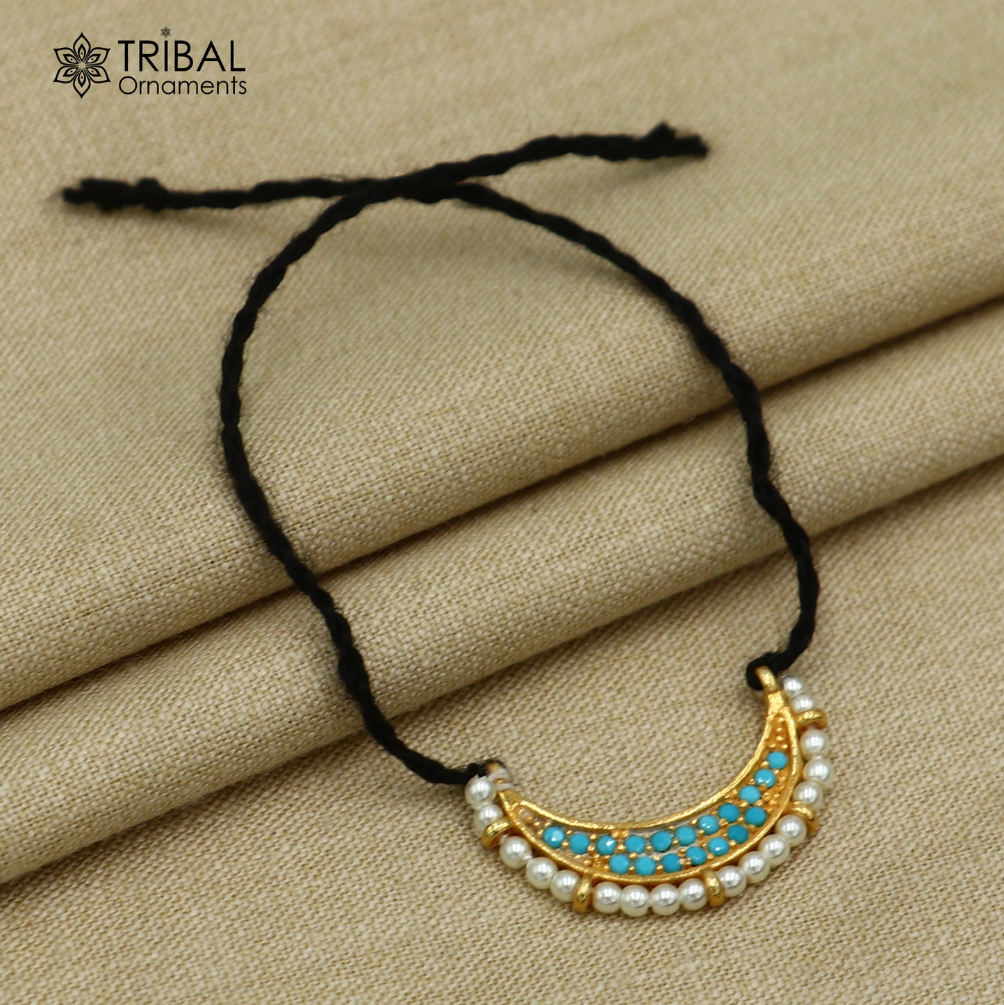 925 sterling silver pearl style necklace for idols or god statues gold polished jewelry set778