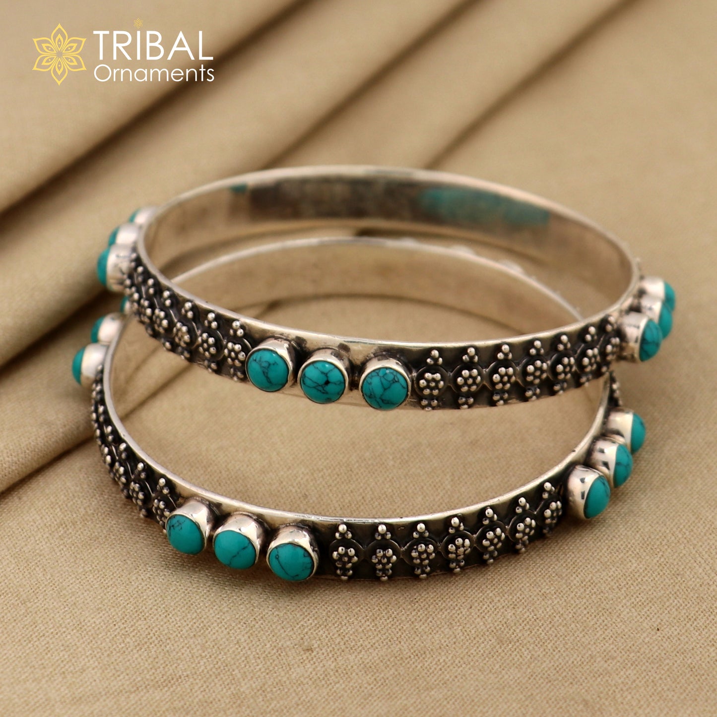 925 sterling silver customized vintage design turquoise stone bangle bracelet kada brides ethnic jewelry nba339