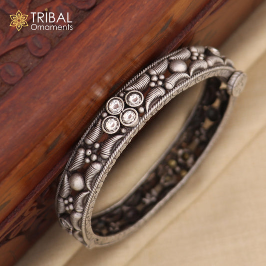 925 sterling silver Vintage design ethnic bangle bracelet ethnic jewelry nba351