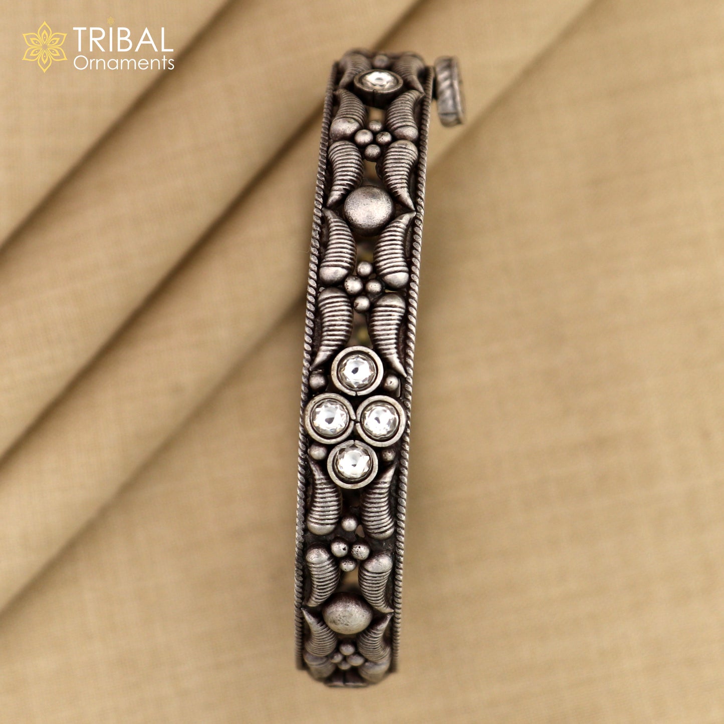 925 sterling silver Vintage design ethnic bangle bracelet ethnic jewelry nba351