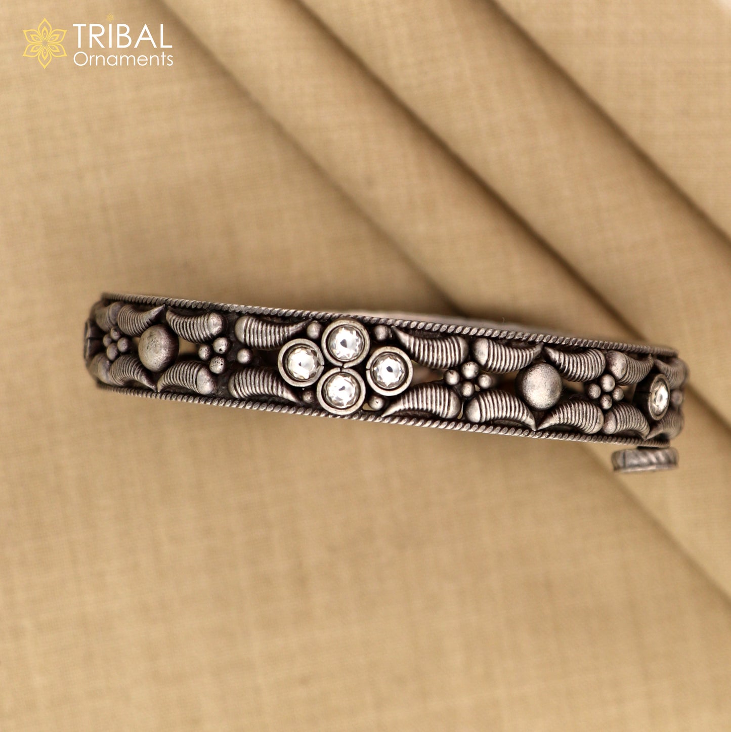 925 sterling silver Vintage design ethnic bangle bracelet ethnic jewelry nba351