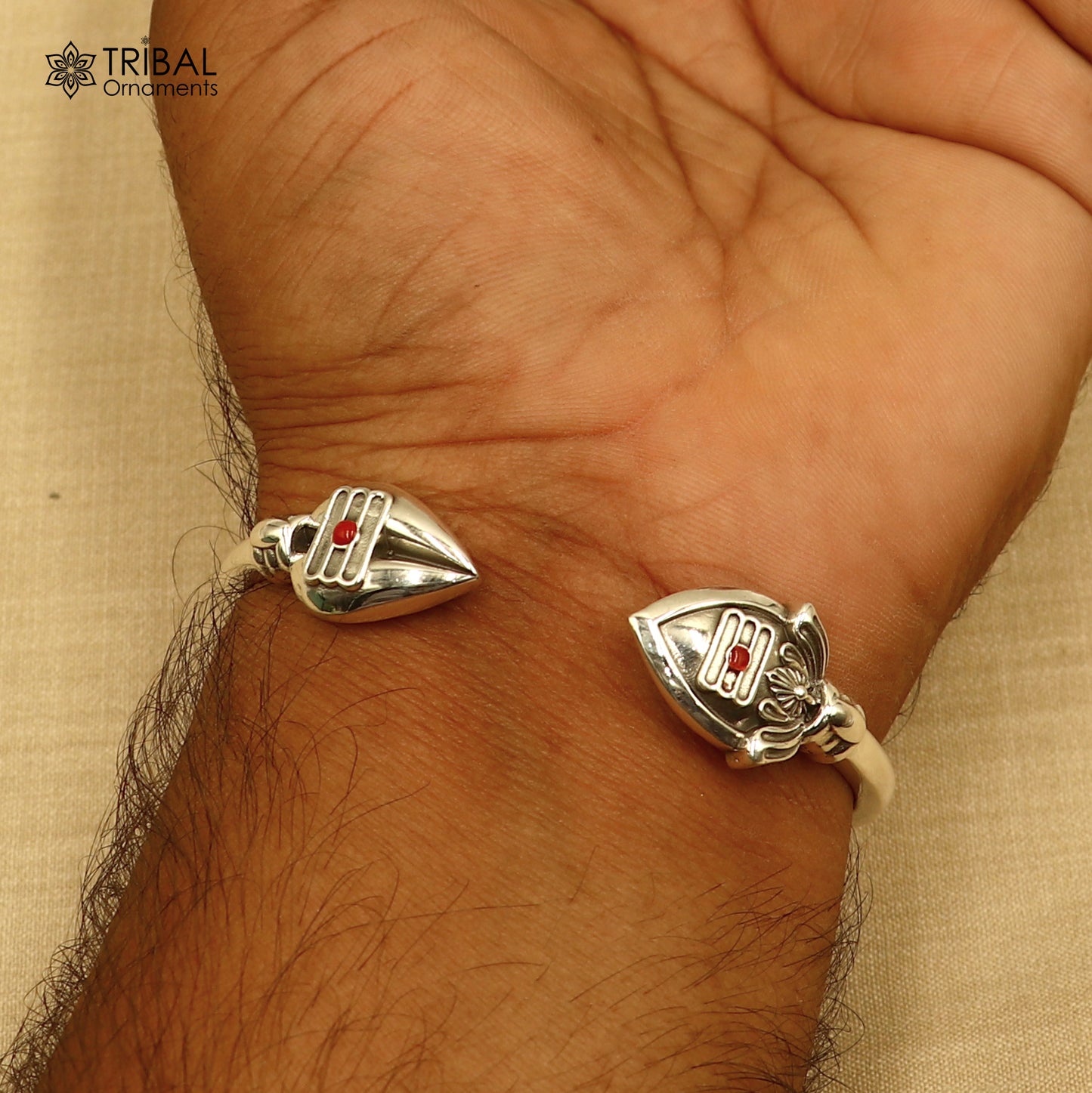 925 sterling silver lord kartikeya adjustable bangle bracelet kada unisex jewelry cuff257